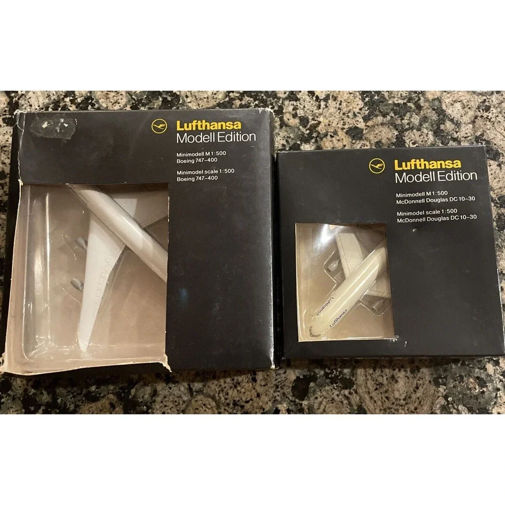 Lufthansa Modell Edition‎ Boeing 747-400 & DC 10-30 Scale 2 Models 1:500 Germany